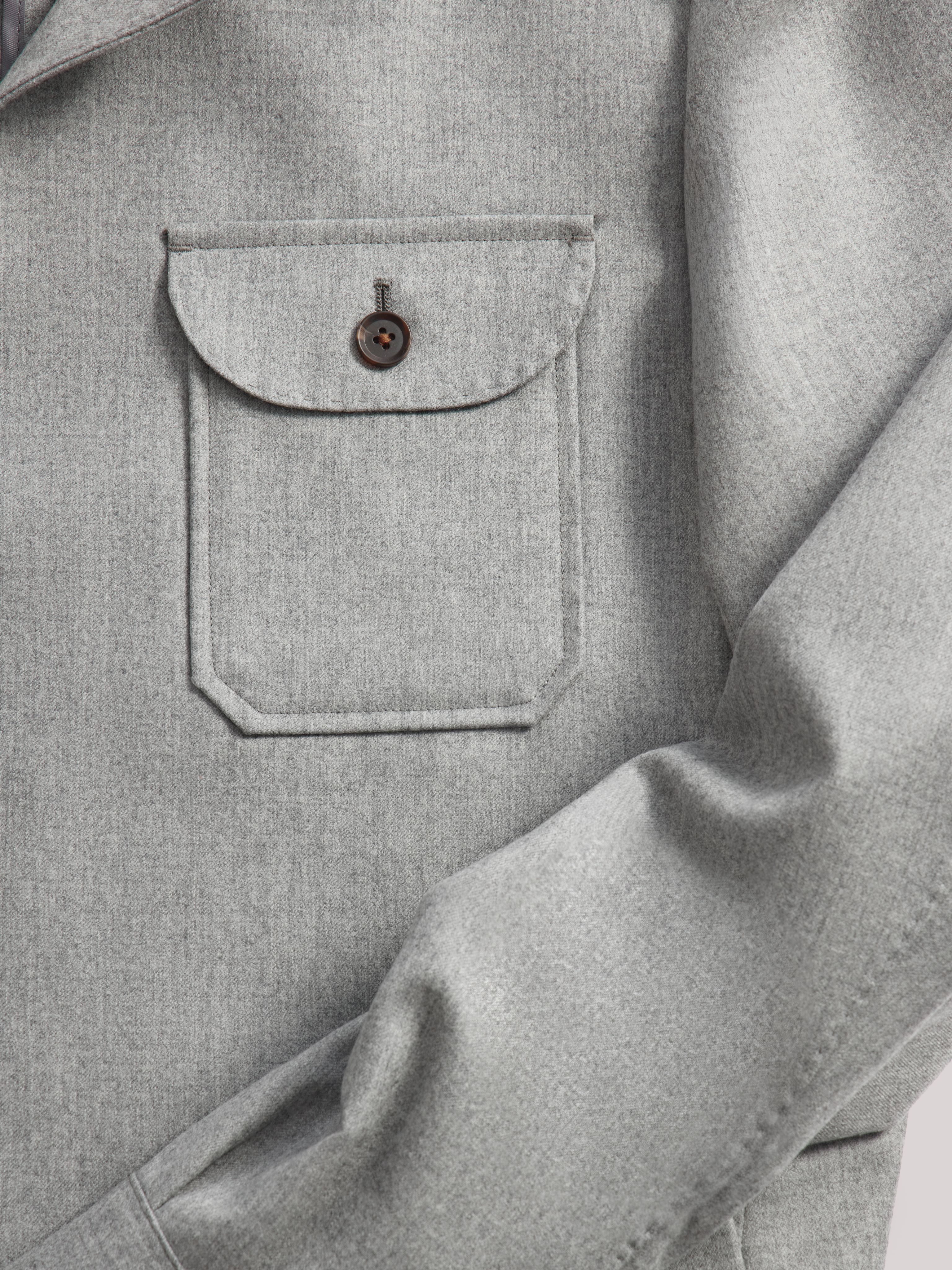 Пиджак сафари и кэжуал брюки из фланелей