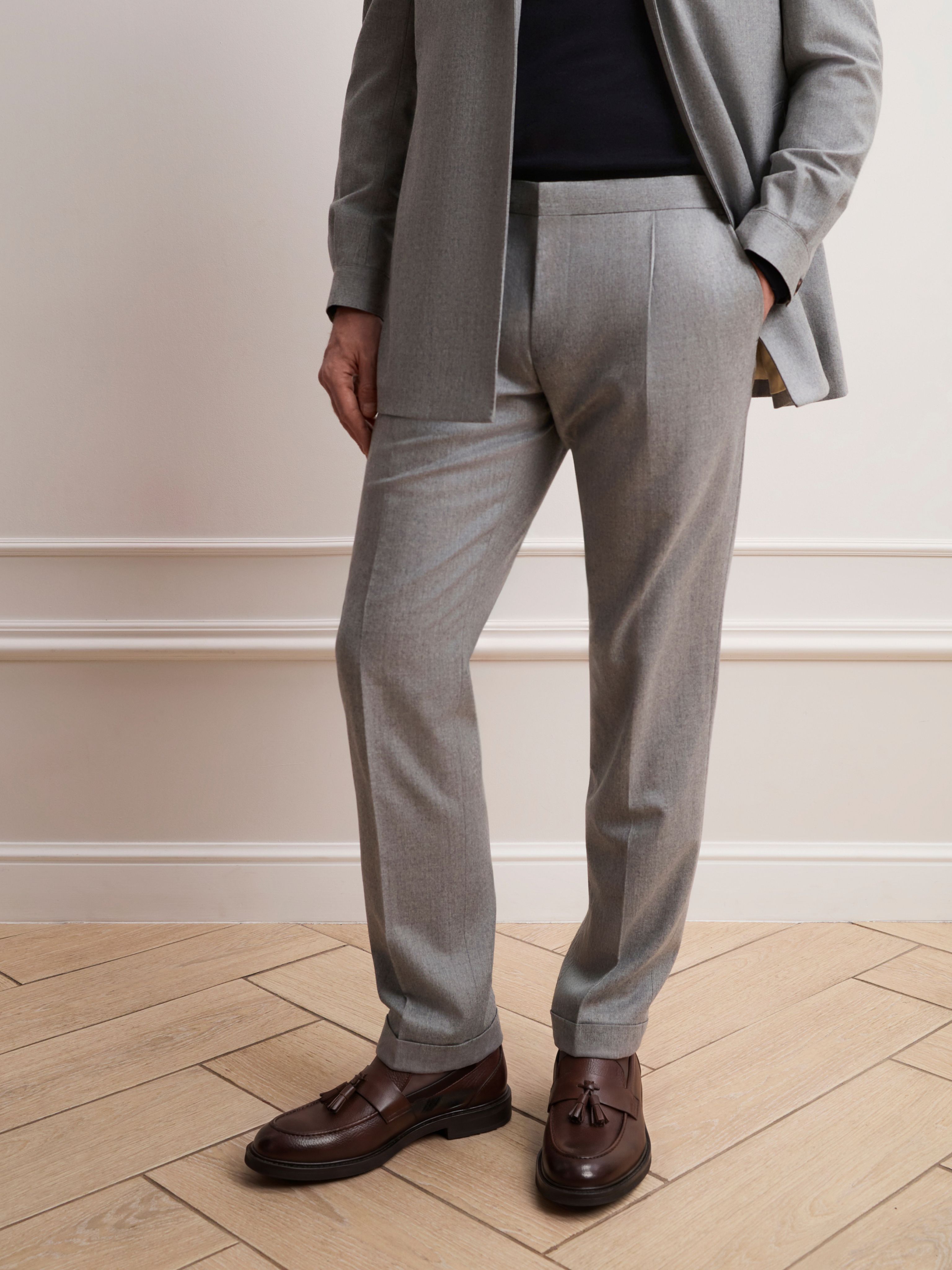 Пиджак сафари и кэжуал брюки из фланелей